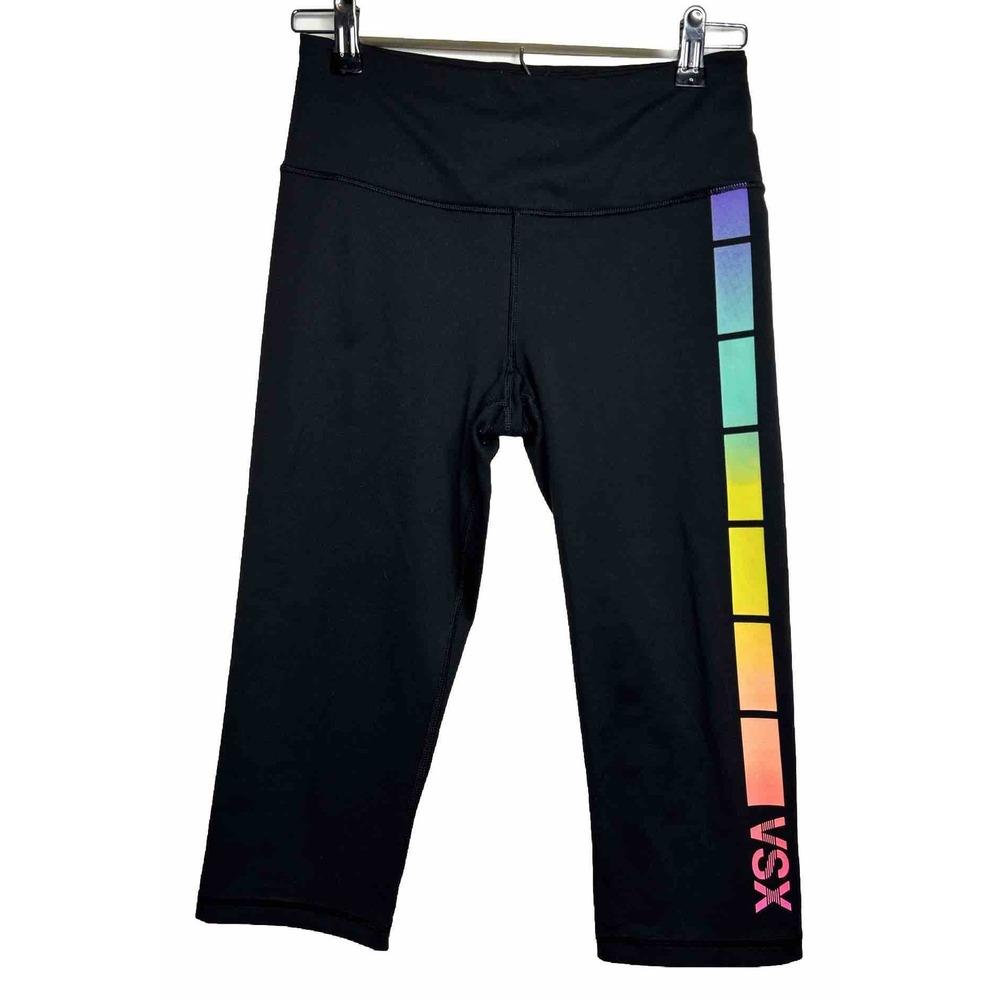 Victoria's Secret VSX Sport Women Size S Knockout Crop Black Leggings